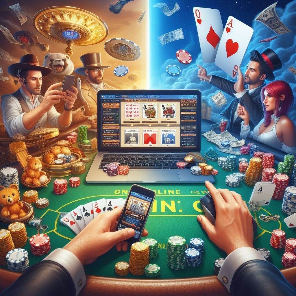Mesin slot online dengan grafis berwarna-warni dan jackpot